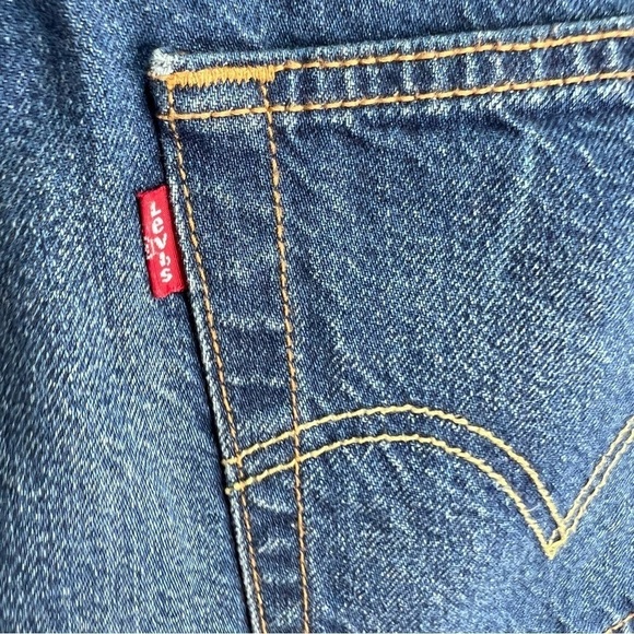 Levi's 501 Jean Shorts Side Slit Raw Hem Size 30 - Picture 14 of 14